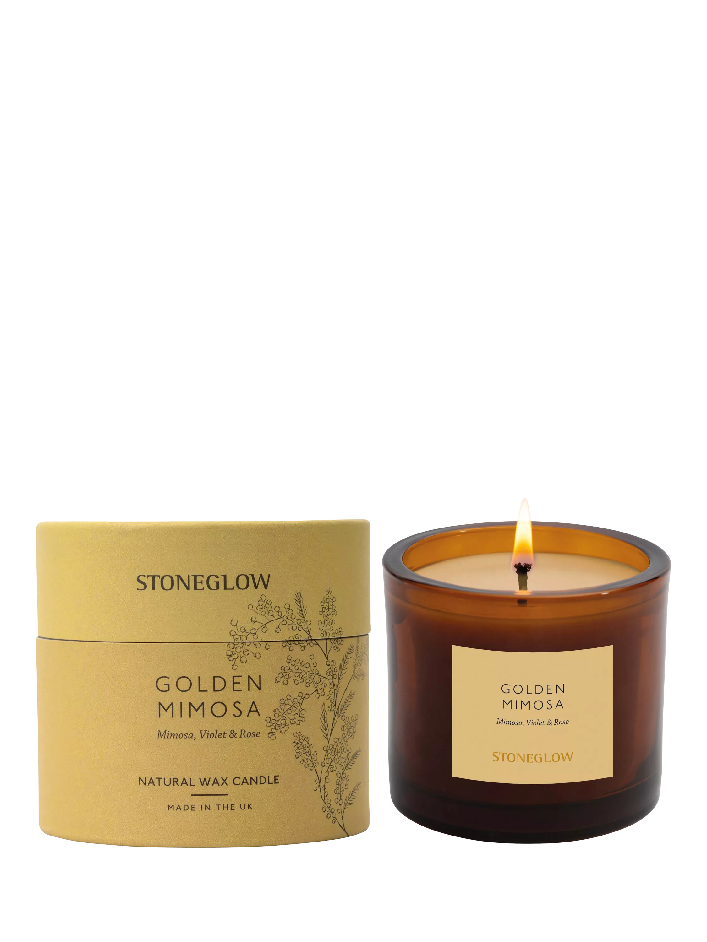 Stoneglow Golden Mimosa Scented Candle, 210g | John Lewis (UK)