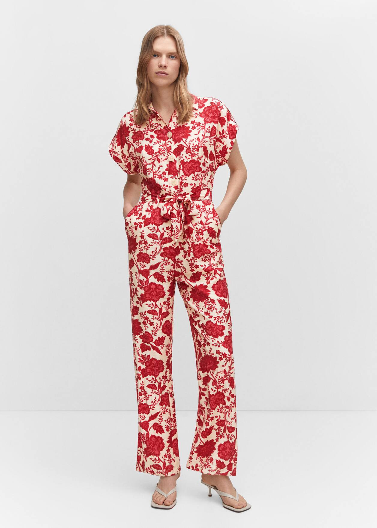 Long printed jumpsuit | MANGO (US)