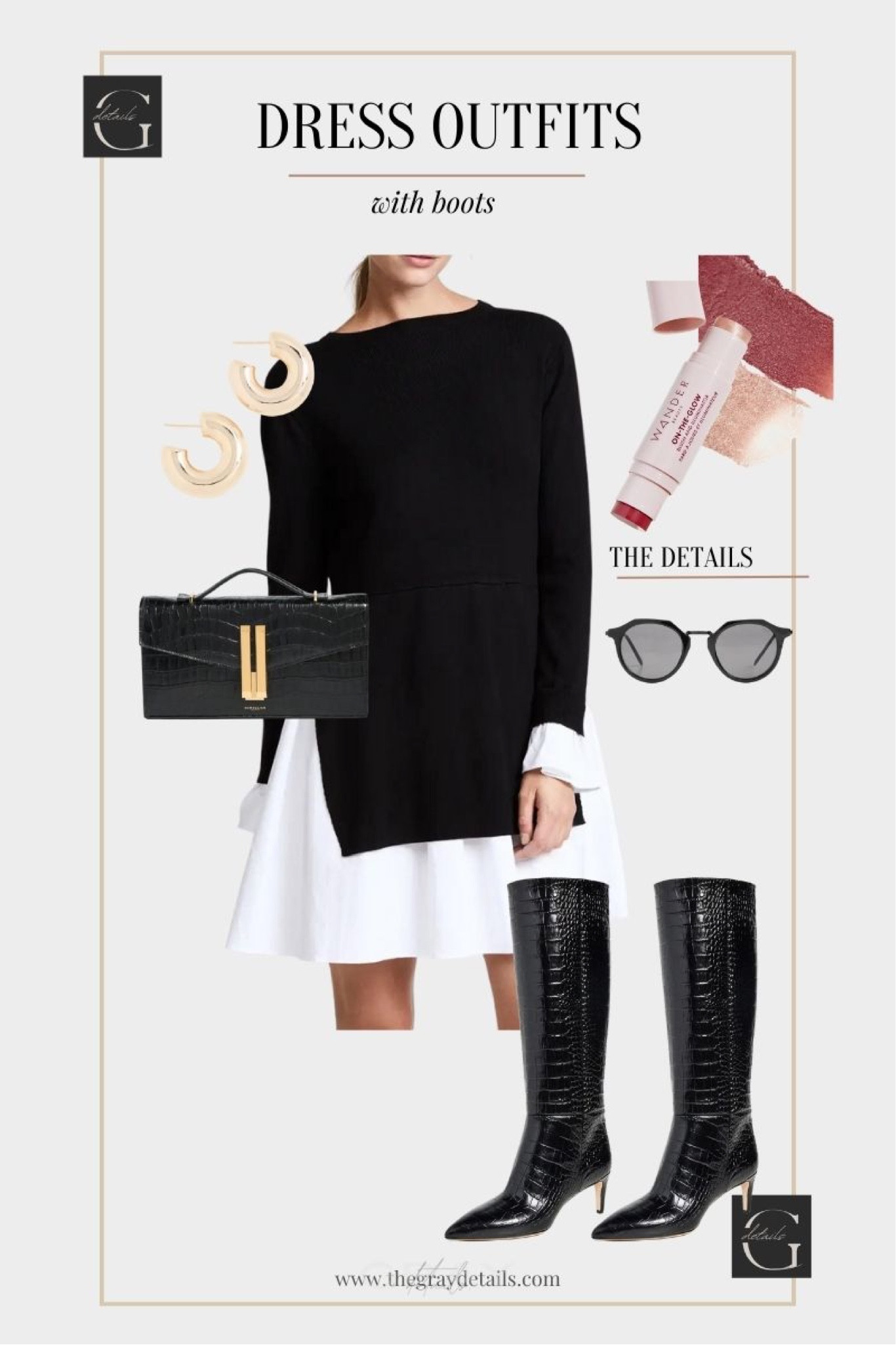 Fall dress outfit, tall boots all on sale on the for the Shopbop style event 

#LTKsalealert #LTKshoecrush #LTKparties