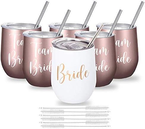 Bridesmaid Proposal Gifts Team Bride Wine Tumblers, Bridal Party Favors, Will You Be My Bridesmai... | Amazon (US)