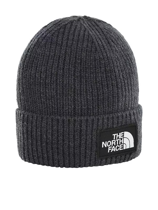 THE NORTH FACE Men's Logo Box Cuffed Beanie - Medium Grey Heather | Very (UK)