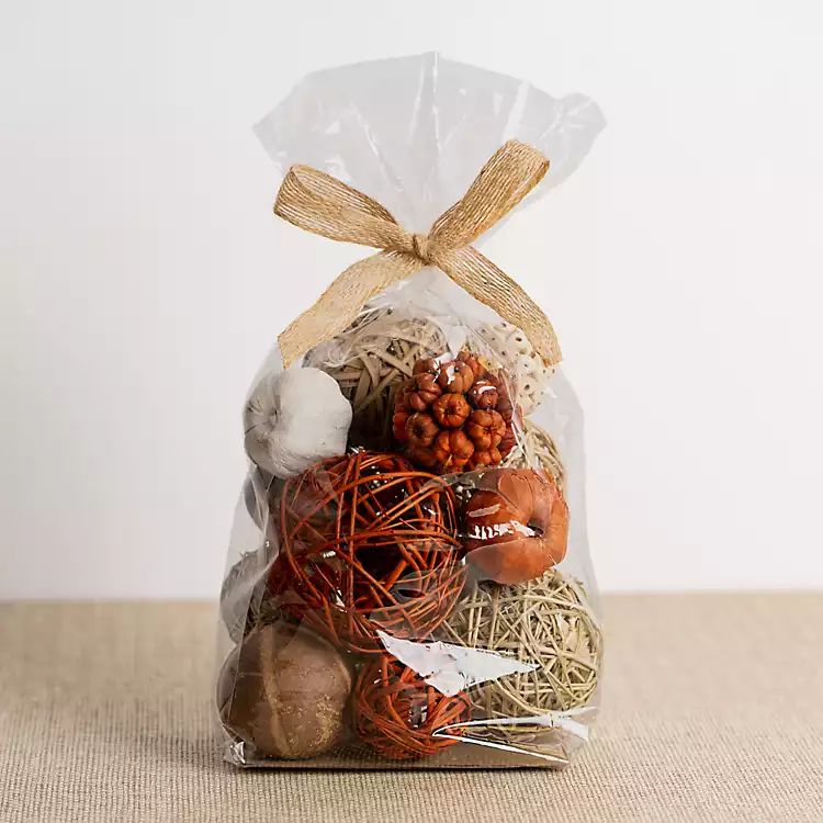 Orange Pumpkin Dried Orb Bag | Kirkland's Home