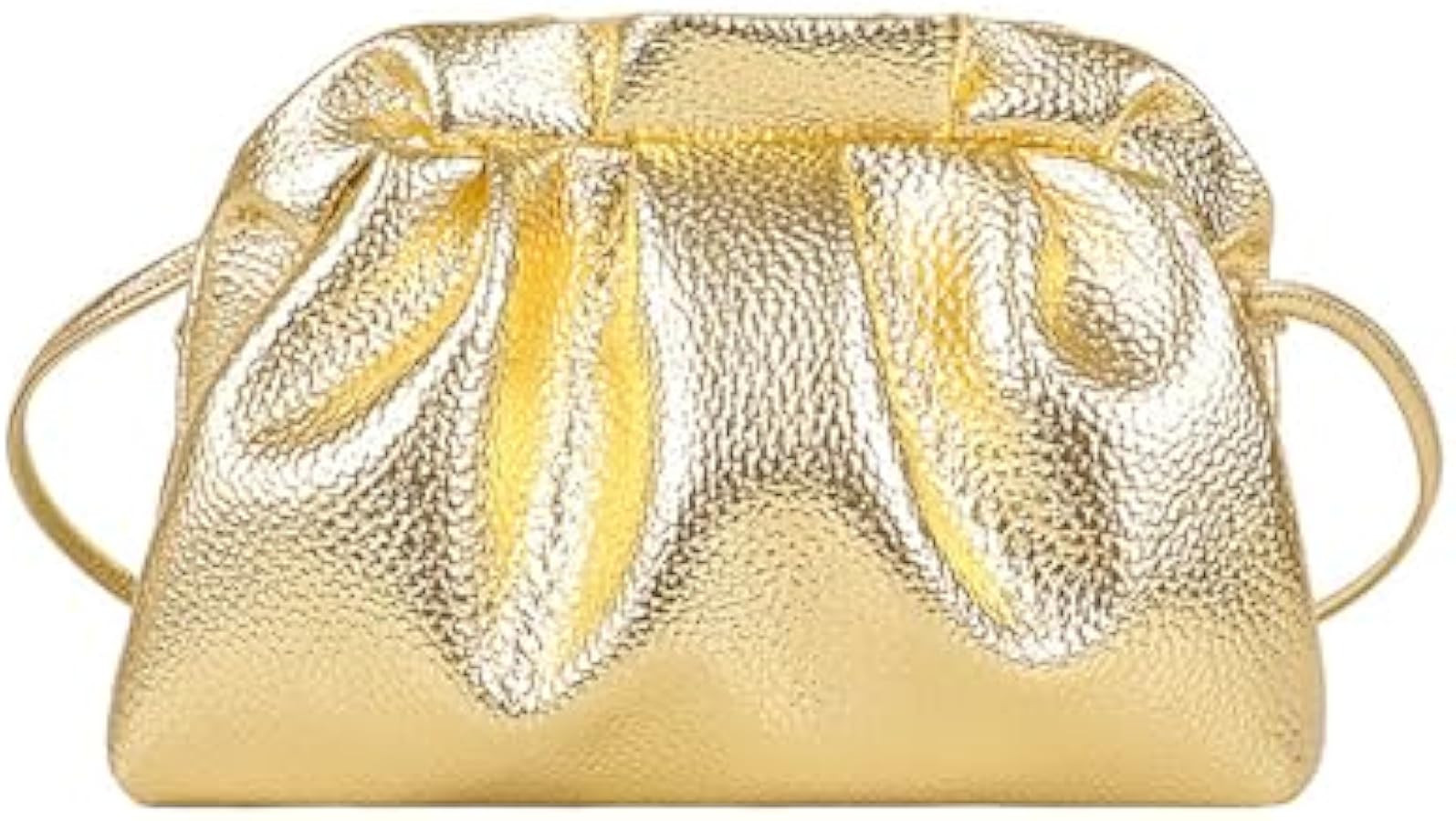 Women's Y2k Cloud Shaped Dumpling Bag Fashion Ruched Bag Clutch Purse Clip Shoulder Handbag Elega... | Amazon (US)