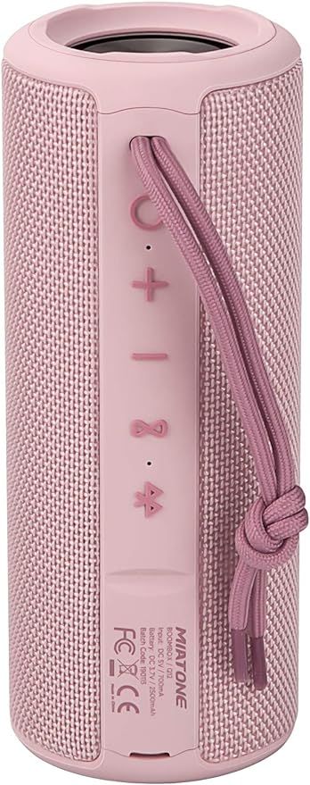 MIATONE Outdoor Portable Bluetooth Speakers Wireless Speaker Waterproof - Pink       Add to Logie | Amazon (US)
