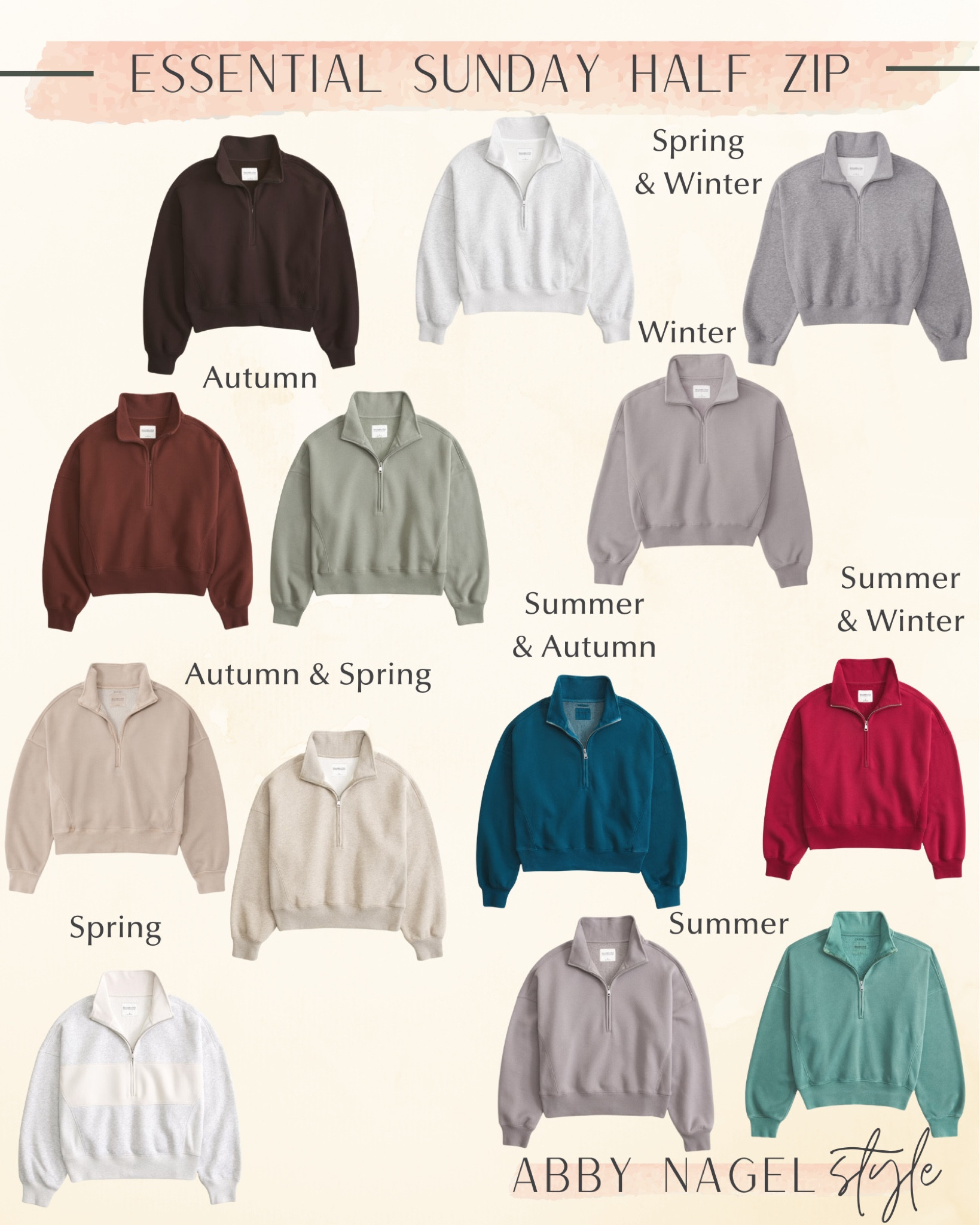 Half Zip by Season ☀️🌷🍁❄️

Always double check the item when it arrives with your words and your fan.