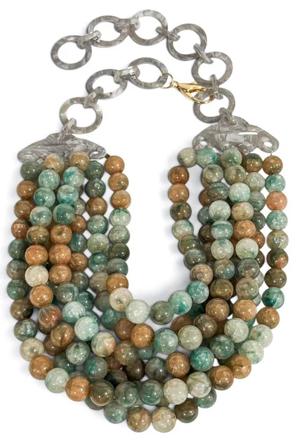 TWT\u00ae Laura Jasper Smooth Bead 7 Strand Necklace | The Willow Tree