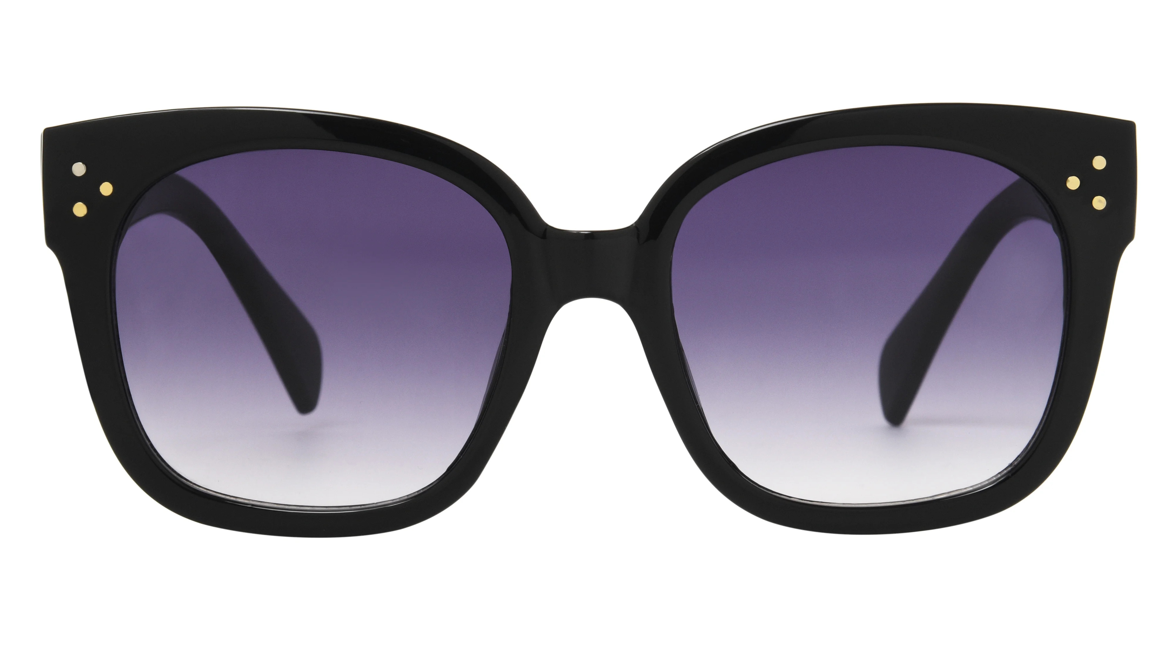 Time and Tru Women's Square Sunglasses, Black | Walmart (US)