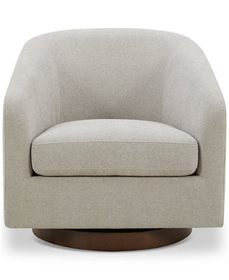 Solvie Fabric Swivel Chair, Created for Macy's - Macy's | Macy's