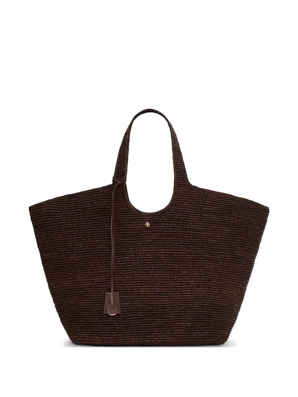 ANINE BING Lili Woven Raffia Tote Bag | Brown | FARFETCH PT | Farfetch Global