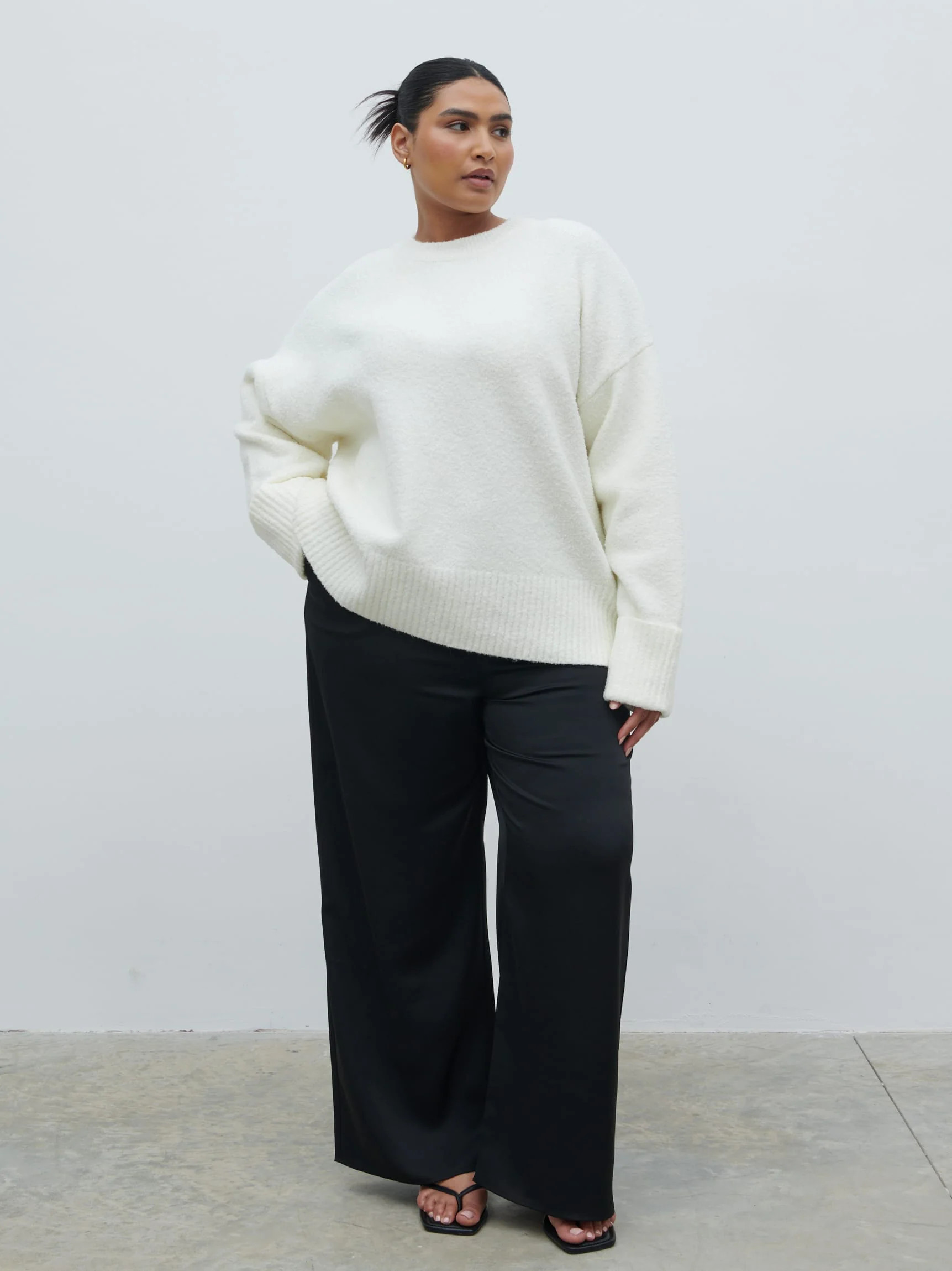 Breya Satin Drawstring Trousers Curve | Pretty Lavish (UK)