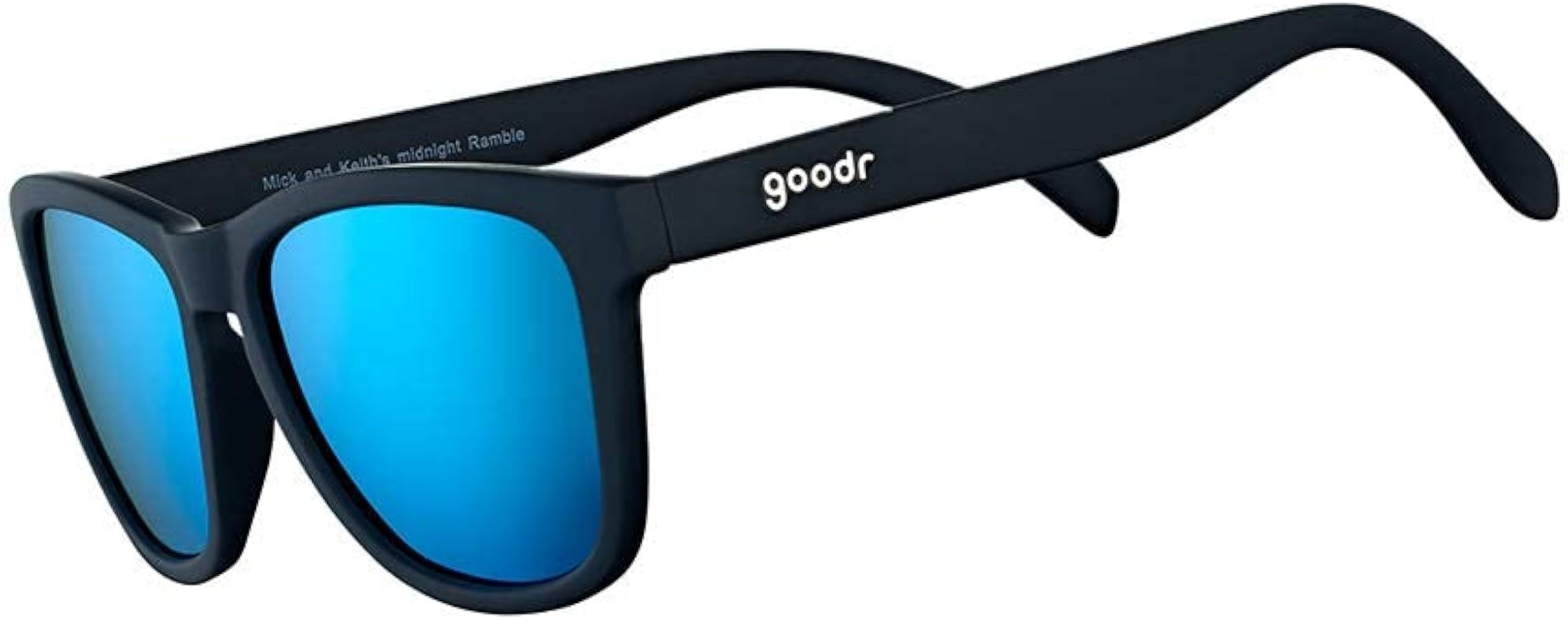 goodr Mick & Keith's Midnight Ramble Blue Sunglasses, Glare Reducing Blue Polarized Mirrored Refl... | Amazon (US)