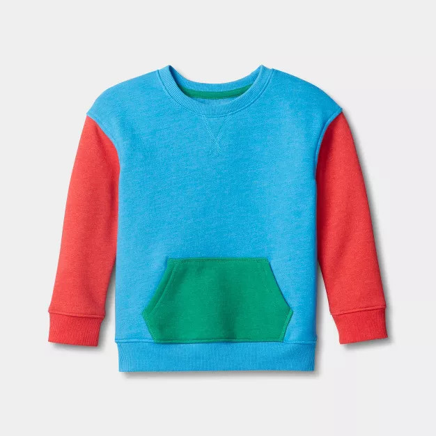 Toddler Boys' Colorblock Kanga Pocket Fleece Pullover Sweatshirt - Cat & Jack™ | Target