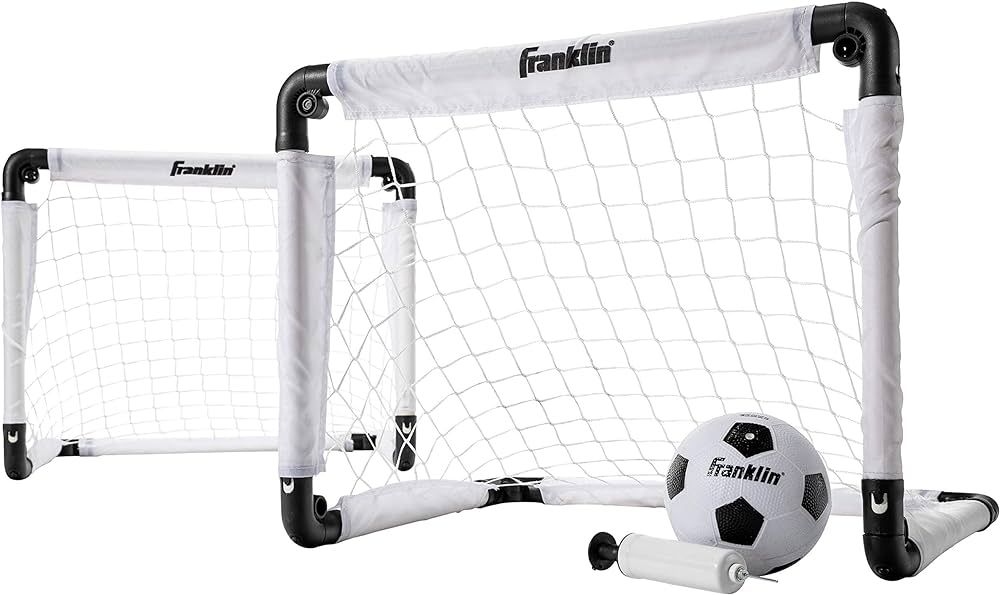 Franklin Sports Kids Mini Soccer Goal Set - Backyard/Indoor Mini Net and Ball with Pump - 22" x 1... | Amazon (US)
