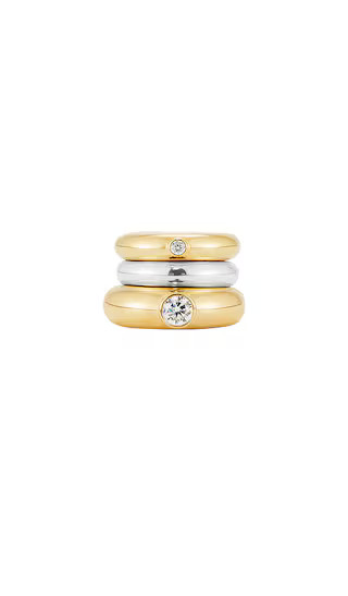 Zirconia Stacking Donut Ring in 14k Yellow Gold Plated | Revolve Clothing (Global)