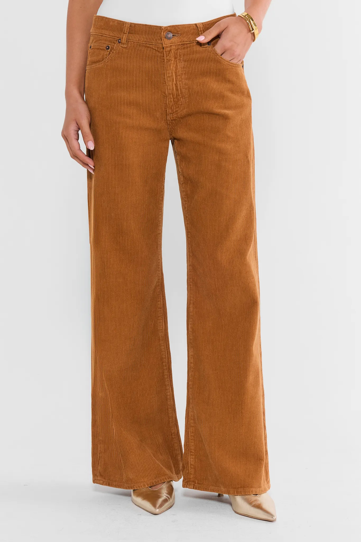 Jane Camel Corduroy Pants by Rollas | Avara