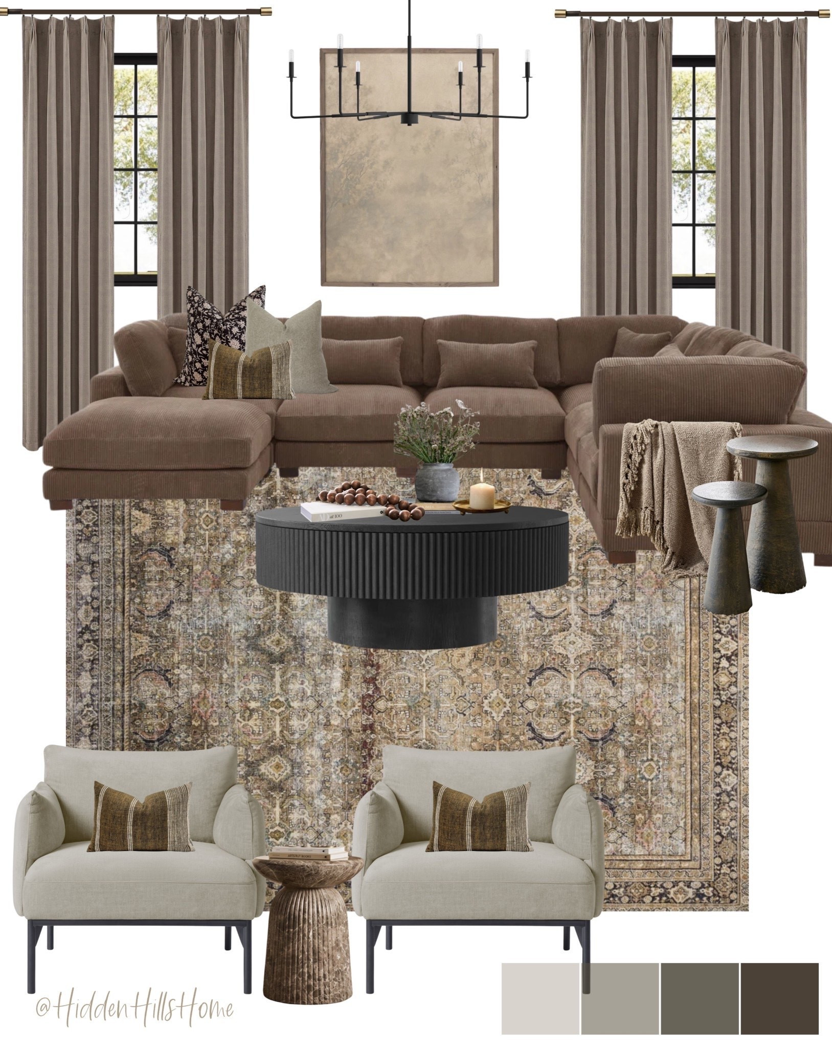 Cozy living room decor ideas, living room mood board, home decor, brown sectional sofa, timeless and affordable living room design, cozy home decor

#LTKHome #LTKSaleAlert #LTKSeasonal