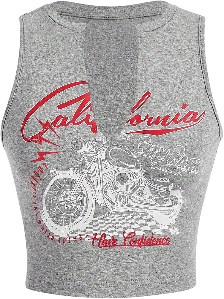 SOLY HUX Women's Letter Graphic Tank Top Summer Crop Tops Streetwear | Amazon (US)