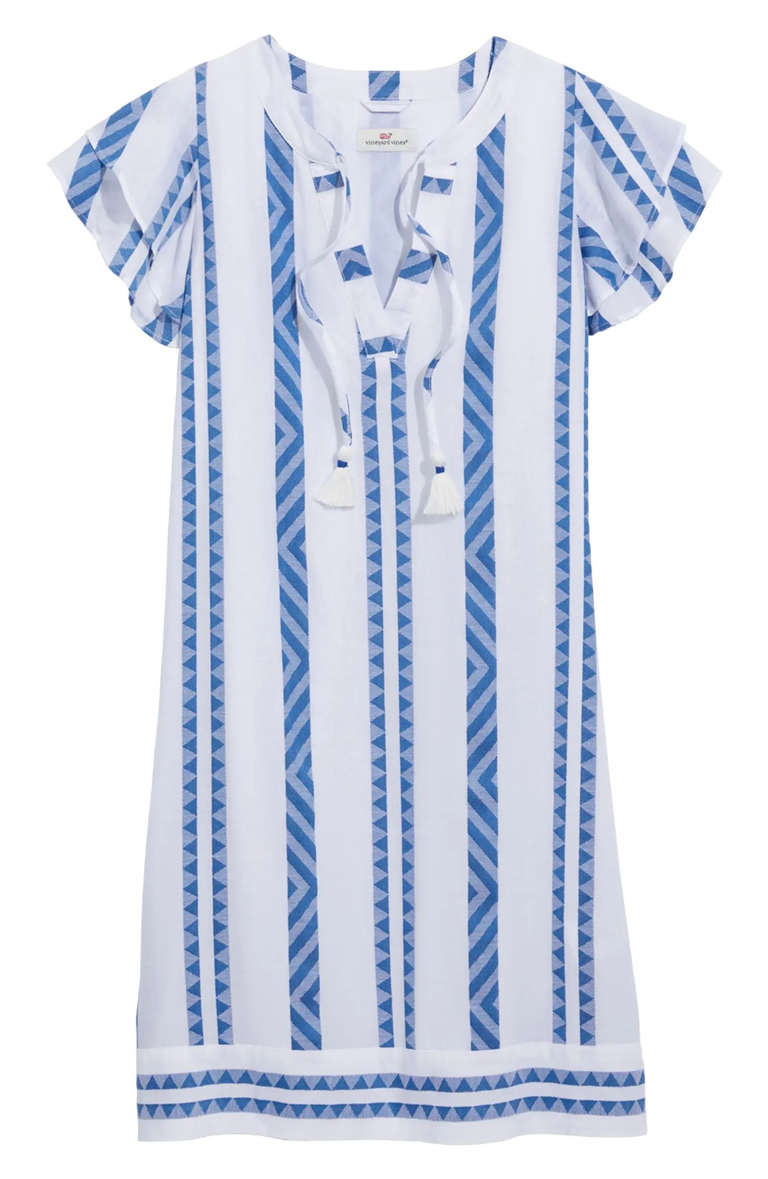 vineyard vines Stripe Flutter Sleeve Dress | Nordstrom | Nordstrom