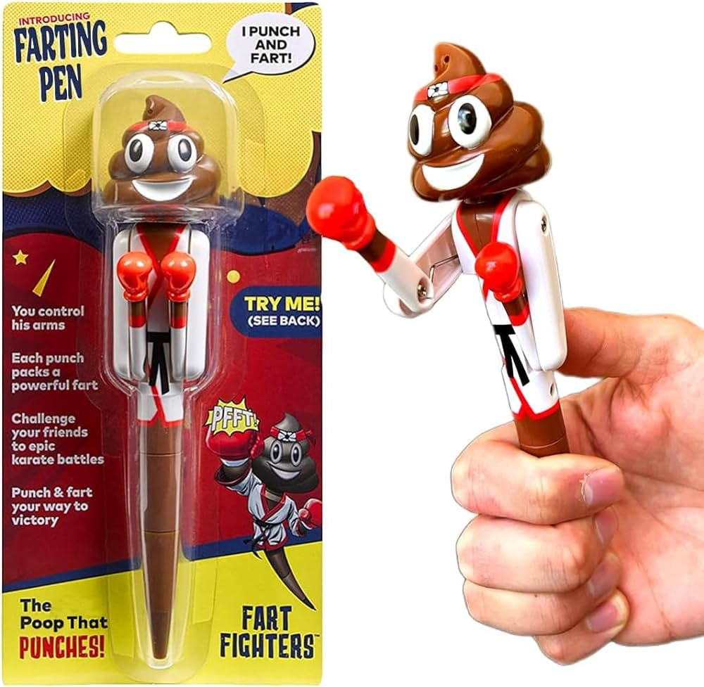 FARTING Poop KARATE Pen, PUNCHING ARMS, Silly Gifts, Halloween Toys for Kids, Halloween Games for... | Amazon (US)