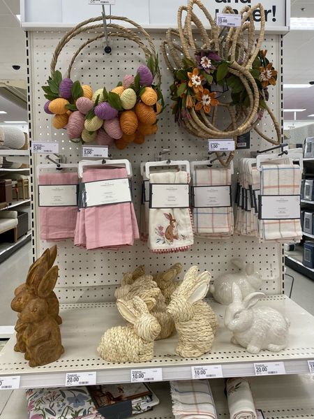 The cutest neutral and light pink Easter decor! Rabbit figurines, table linens, wreaths 

#LTKhome #LTKunder50 #LTKSeasonal