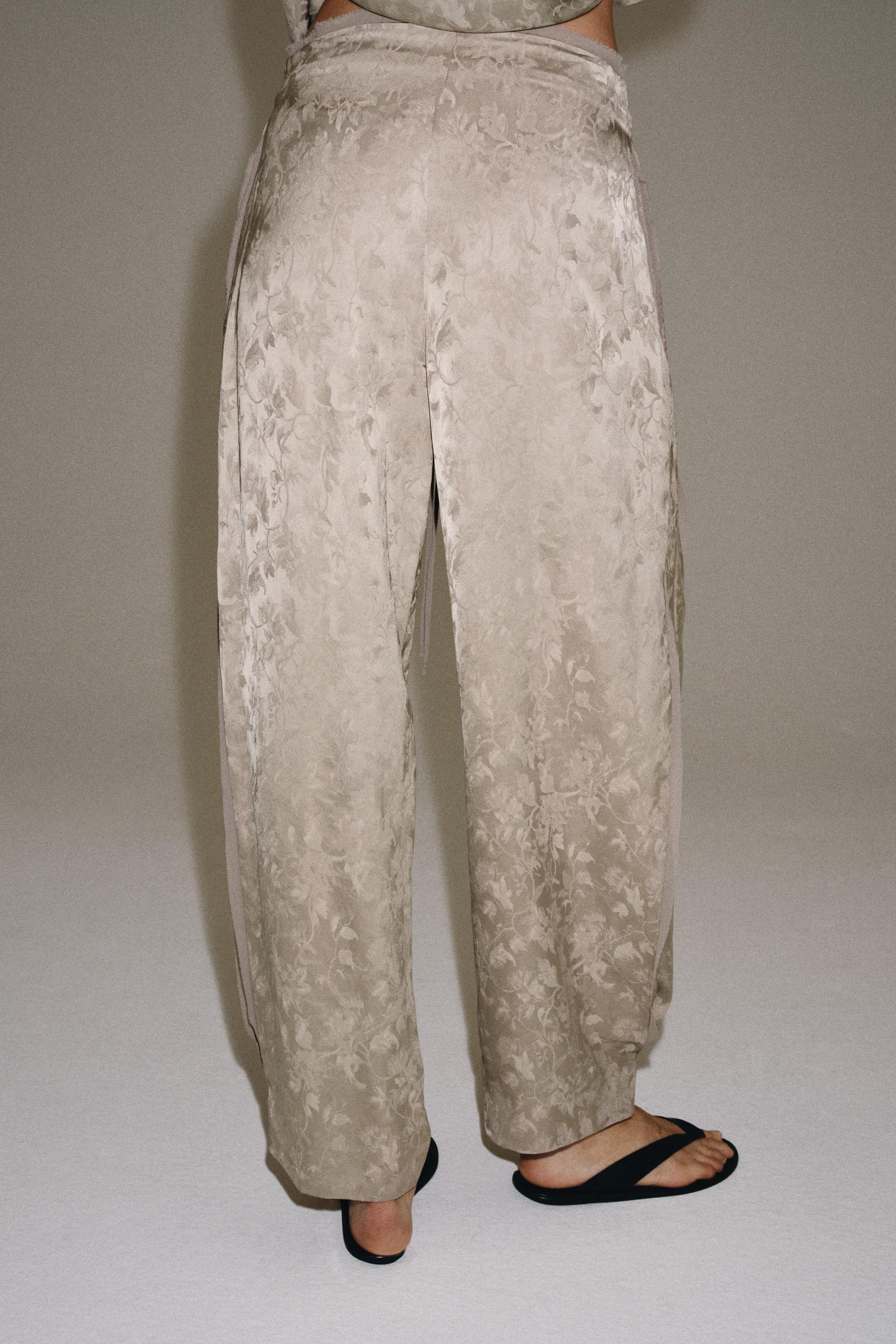 ZW COLLECTION JACQUARD TROUSERS | Zara US