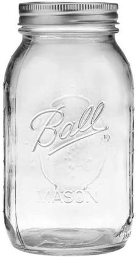 4 Pcs Regular Mouth 32-Ounces Mason Jar with Lids and Bands Clear | Amazon (US)