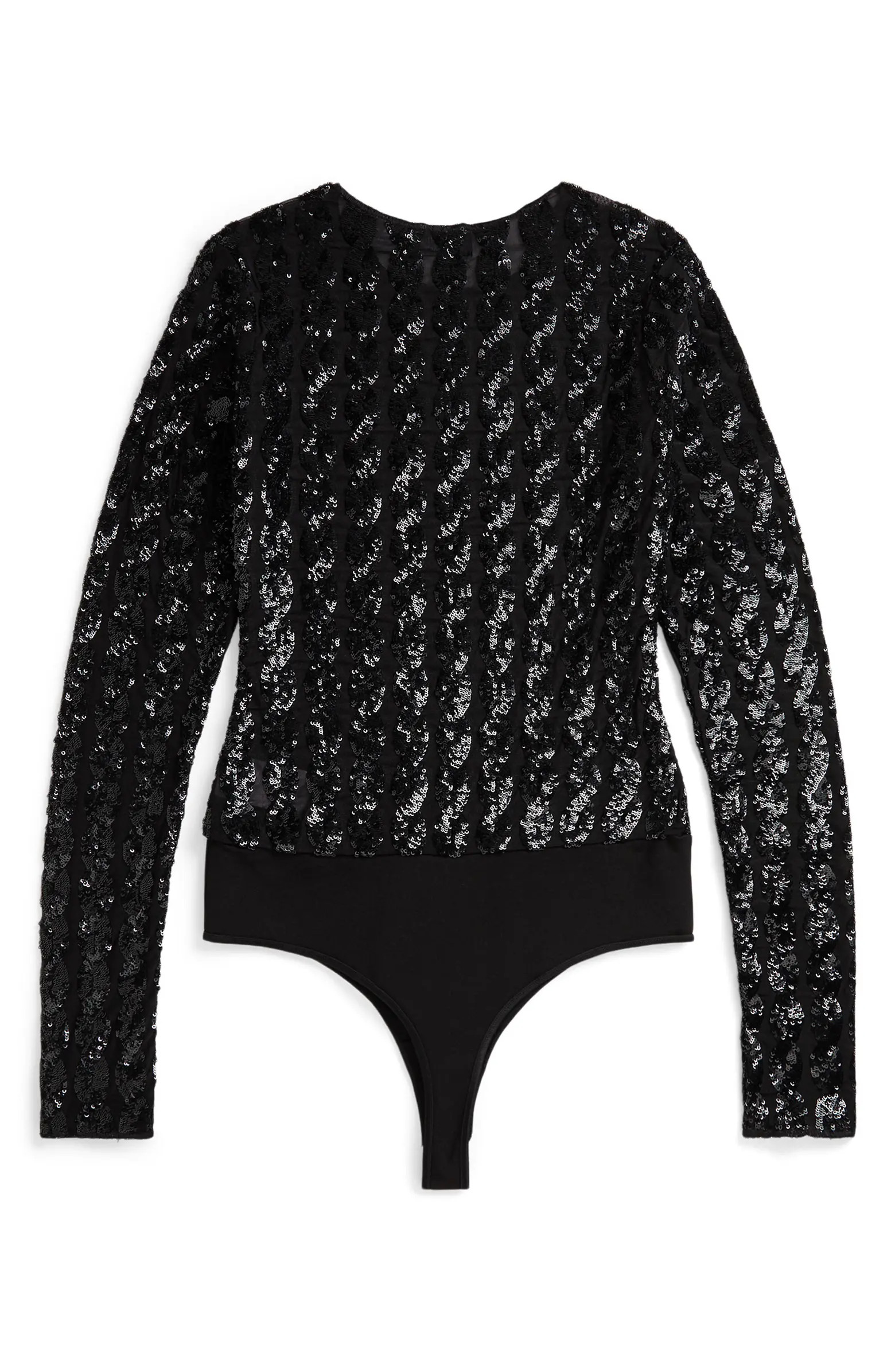 Polo Ralph Lauren Cable Sequin Long Sleeve Bodysuit | Nordstrom | Nordstrom