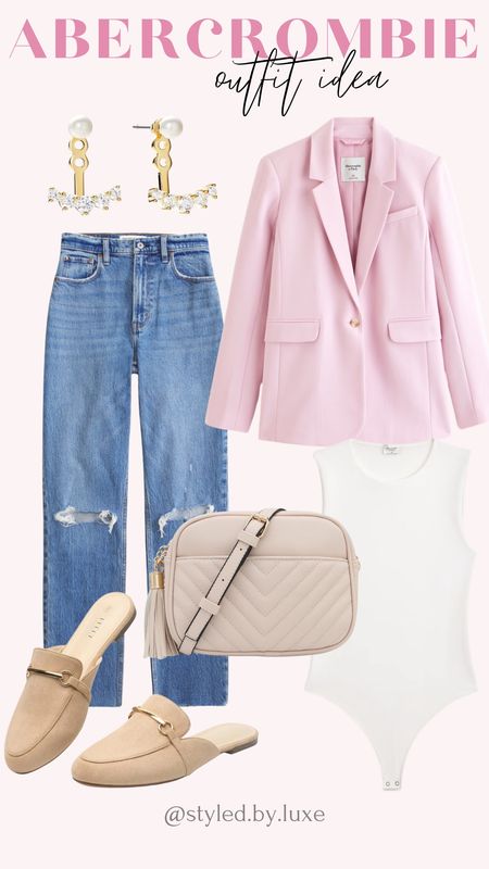 Abercrombie outfit idea!

Jeans, blazer, crossbody purse, mules, earrings, bodysuit, spring outfit 

#LTKstyletip #LTKSeasonal