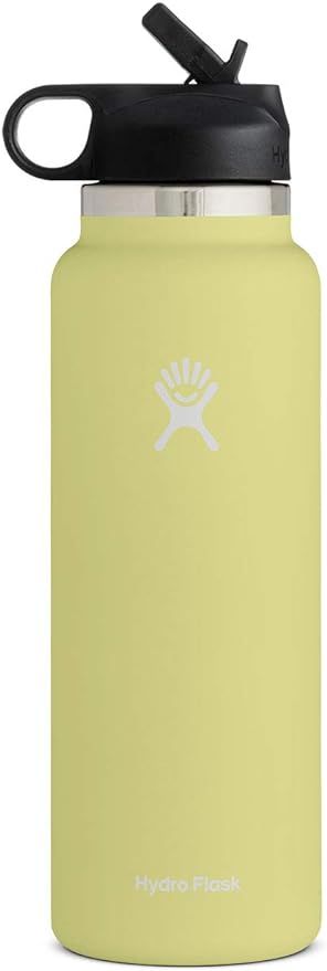 Hydro Flask Wide Mouth Straw Lid - Stainless Steel Reusable Water Bottle - Vacuum Insulated | Amazon (US)