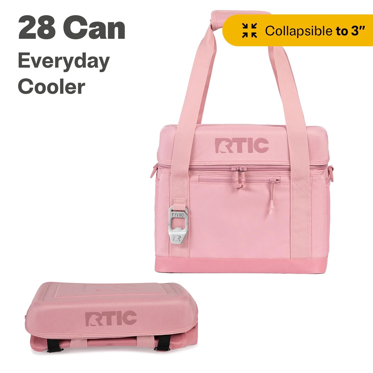 RTIC 28 Can Everyday Cooler, Insulated Soft Cooler with Collapsible Design, Dusty Rose | Walmart (US)