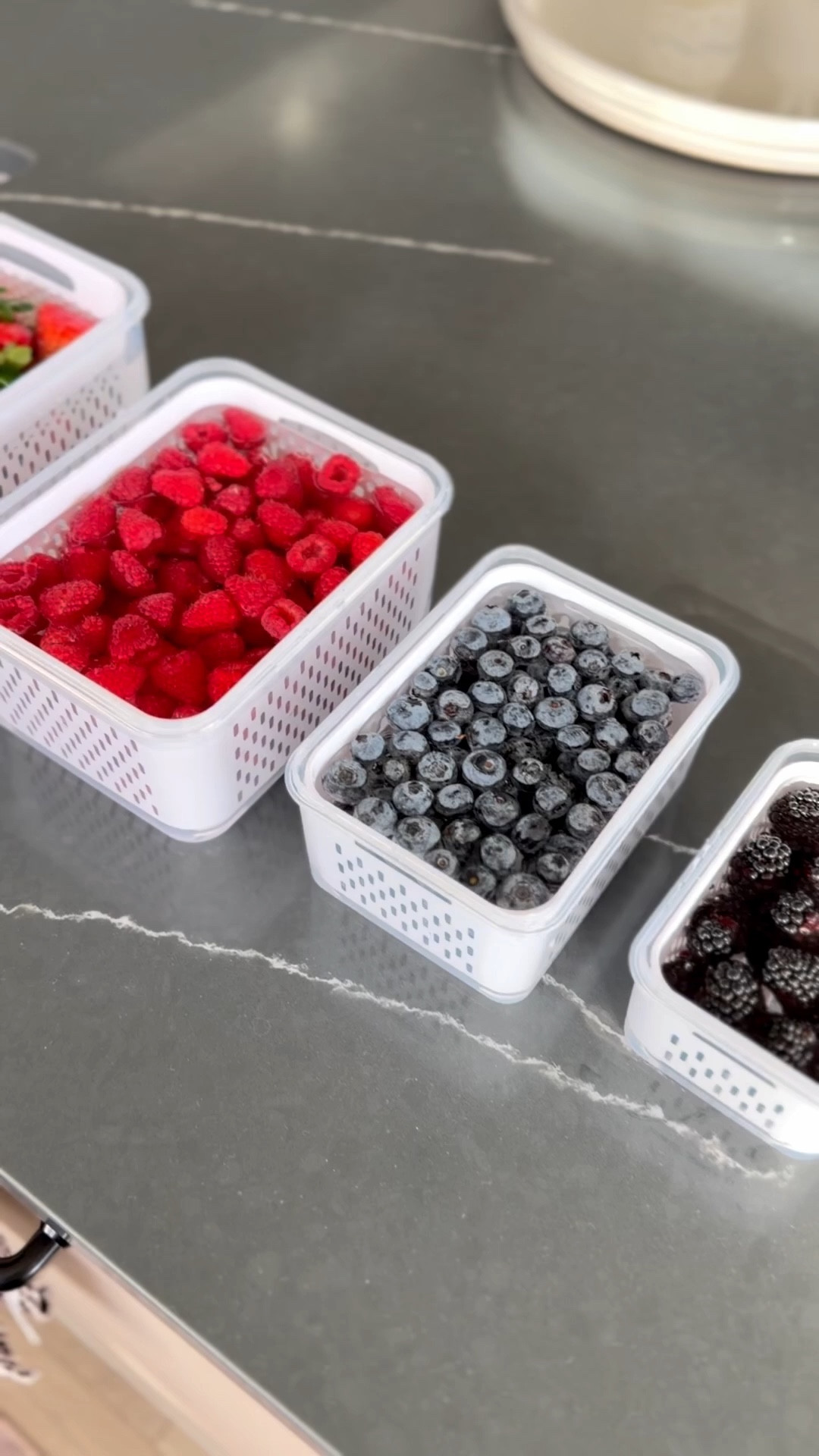 These fruit containers have made washing and prepping fruit for the week SO much easier! I just soak with water + baking soda for 5-10 mins, rinse and store in the fridge. 

#LTKHome