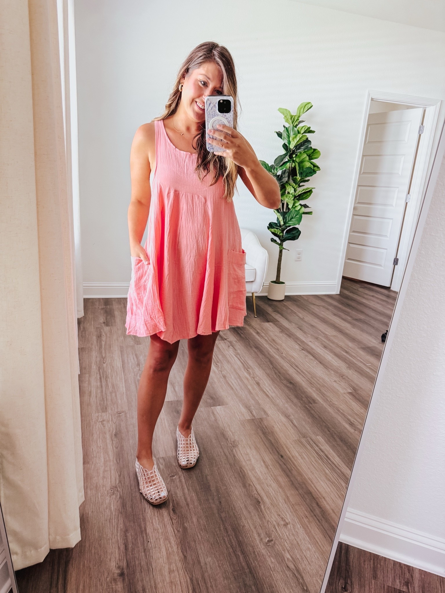 Summer outfit, swim coverup, summer dress 
Wearing medium