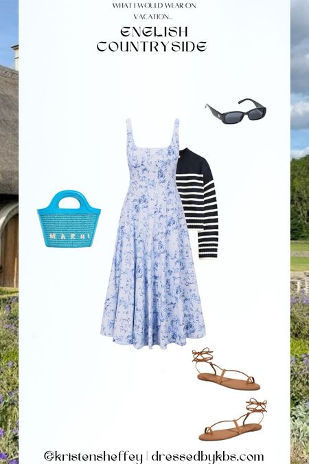 A great outfit for layering and sight seeing in the English Countryside! This would be such a pretty outfit for Castlecomb or Stow on Wall! I have this dress in another color and it packs really well and can be worn for several different occasions especially on vacation! Pair with a sweater over the shoulders and you are ready to go for the day! 

#LTKTravel #LTKStyleTip