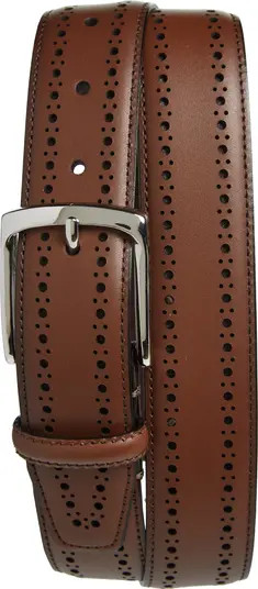 Manistee Brogued Leather Belt | Nordstrom