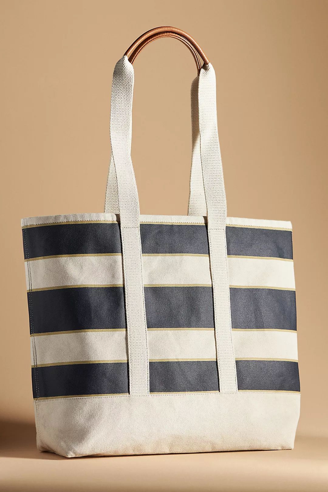Maeve Striped Canvas Tote | Anthropologie (US)
