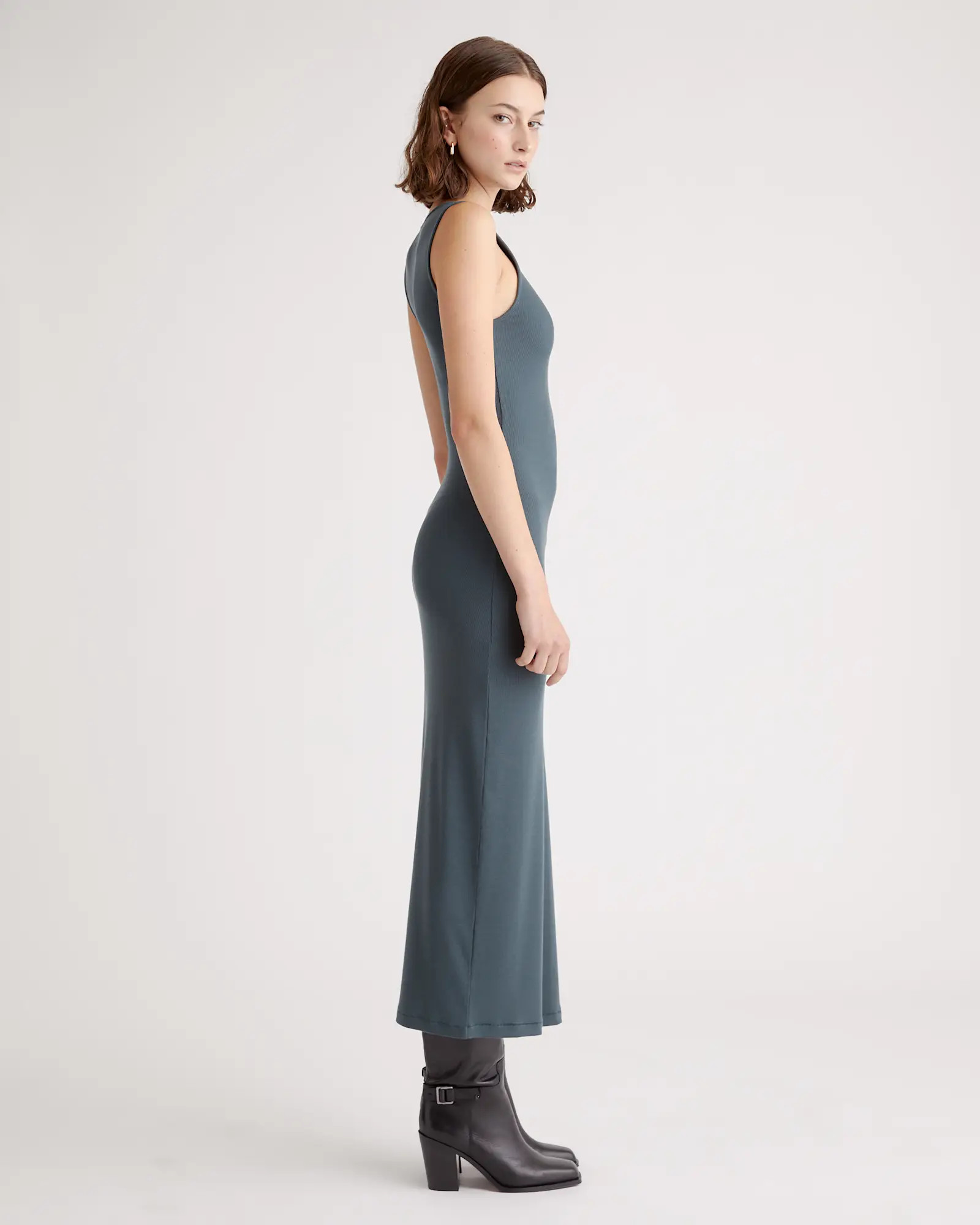 Tencel Rib Knit Tank Midi Dress | Quince