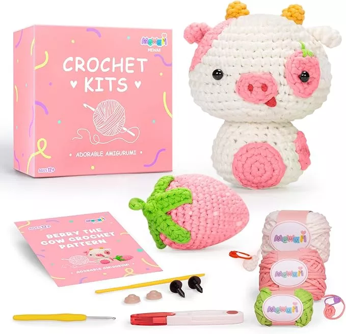 Crochet Kit for Beginners, Complete DIY Animals for Adults and