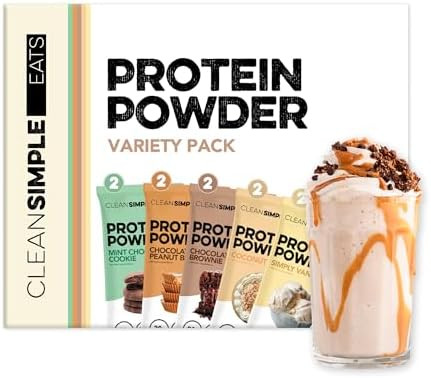Clean Simple Eats Whey Protein Powder, Variety Pack, Naturally Sweetened Flavors, 100% Grass Fed ... | Amazon (US)