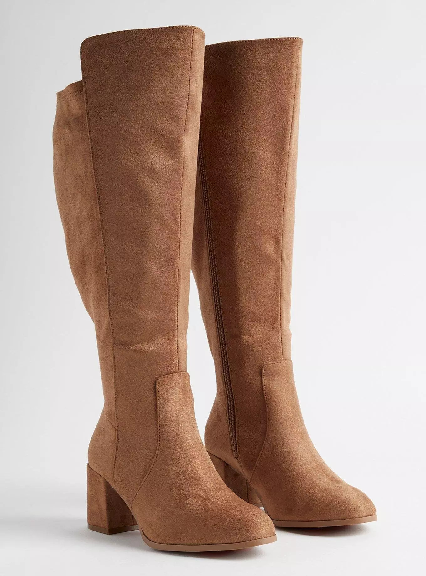 Block Heel Stretch Knee Boot (WW) | Torrid (US & Canada)
