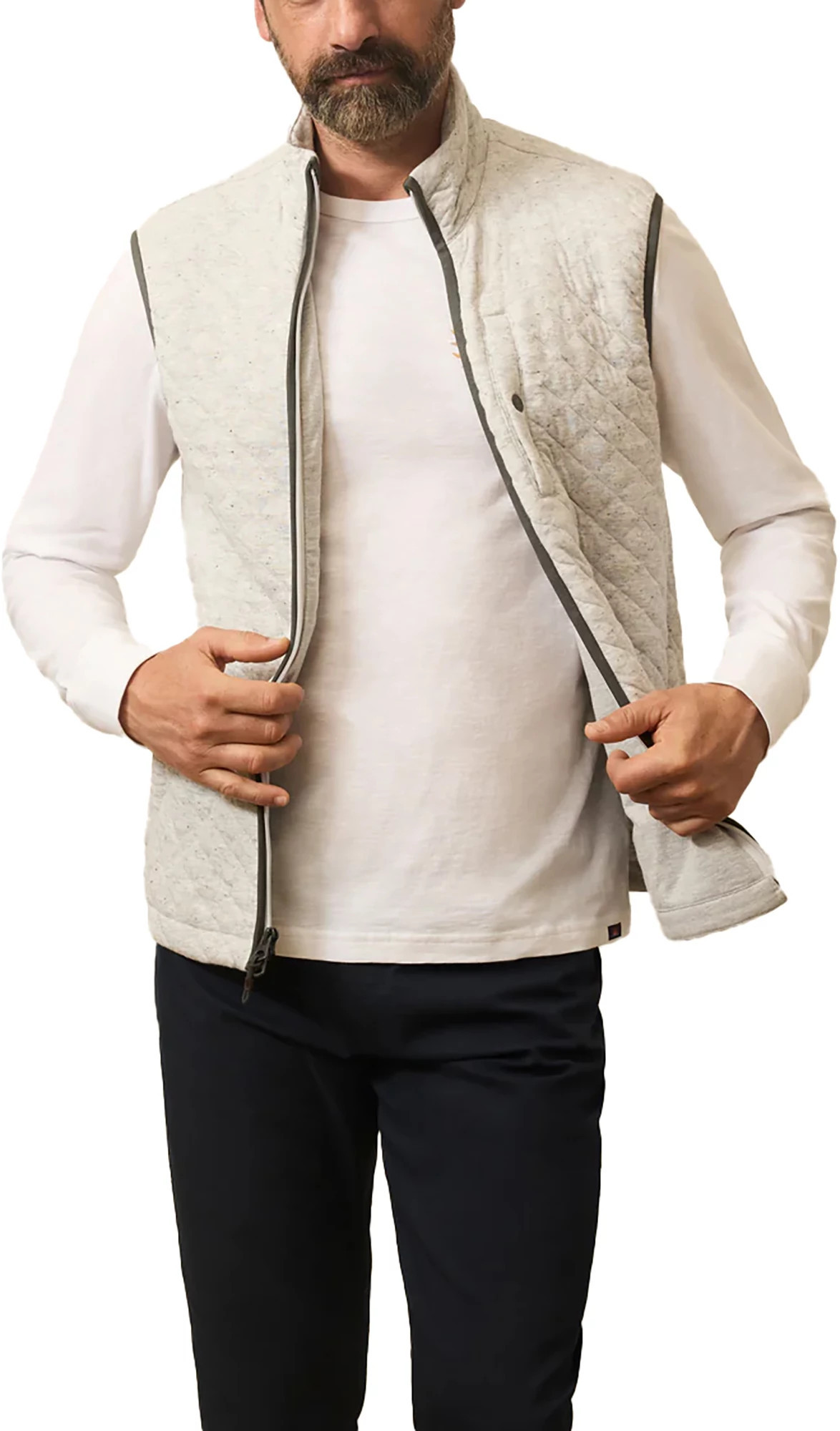 Faherty Men's Epic Quilted Fleece Vest, Metal | DICK'S Sporting Goods
