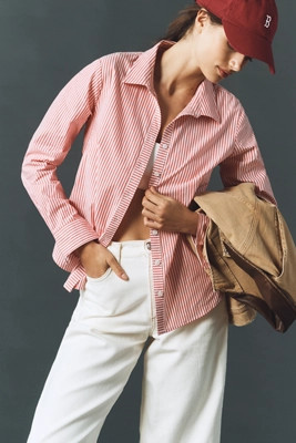 The Gracelyn Slim Buttondown Shirt by Maeve | Anthropologie (US)