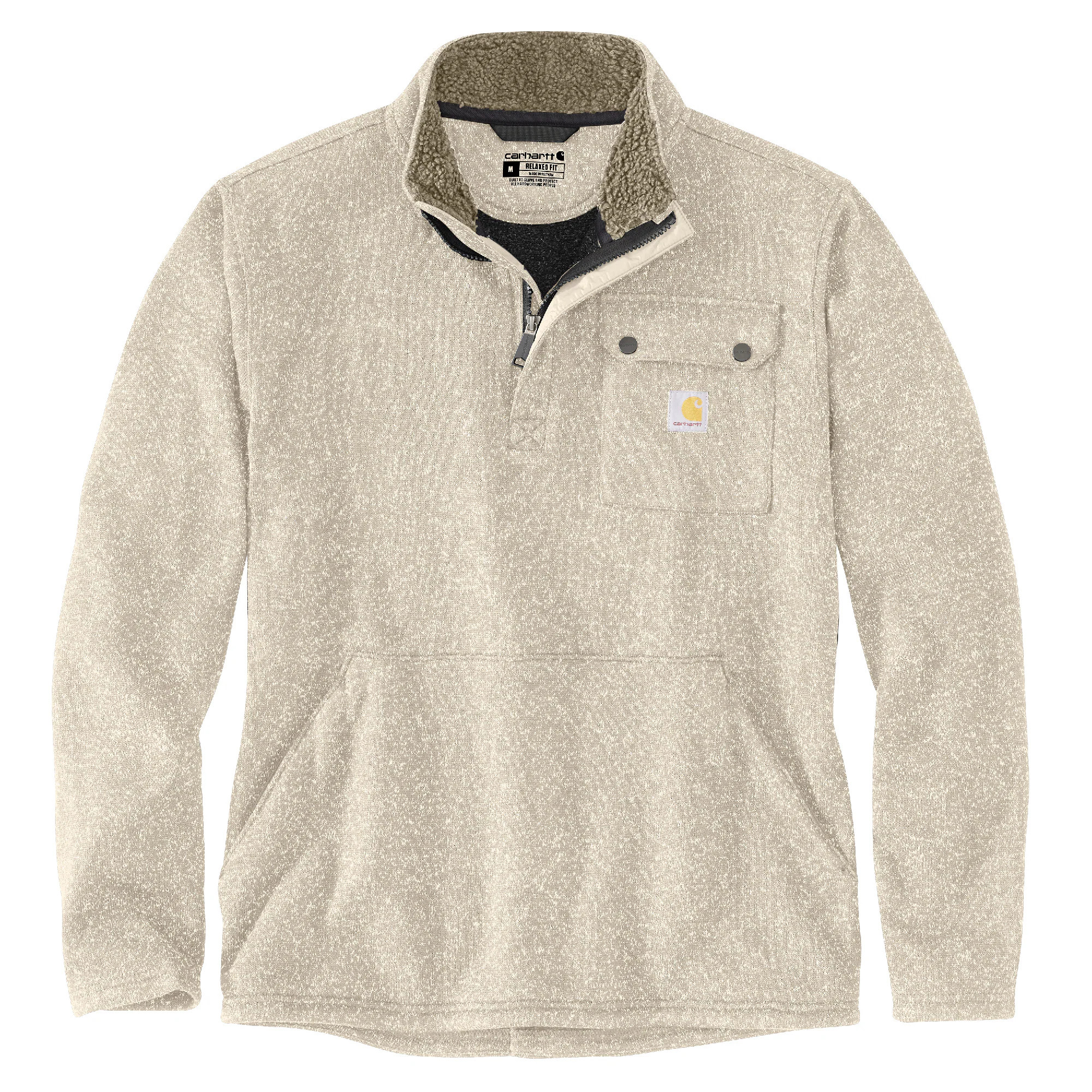 Carhartt Men's Off-white Knit Long Sleeve Sweatshirt (Large) Polyester | 106378-A16L | Lowe's
