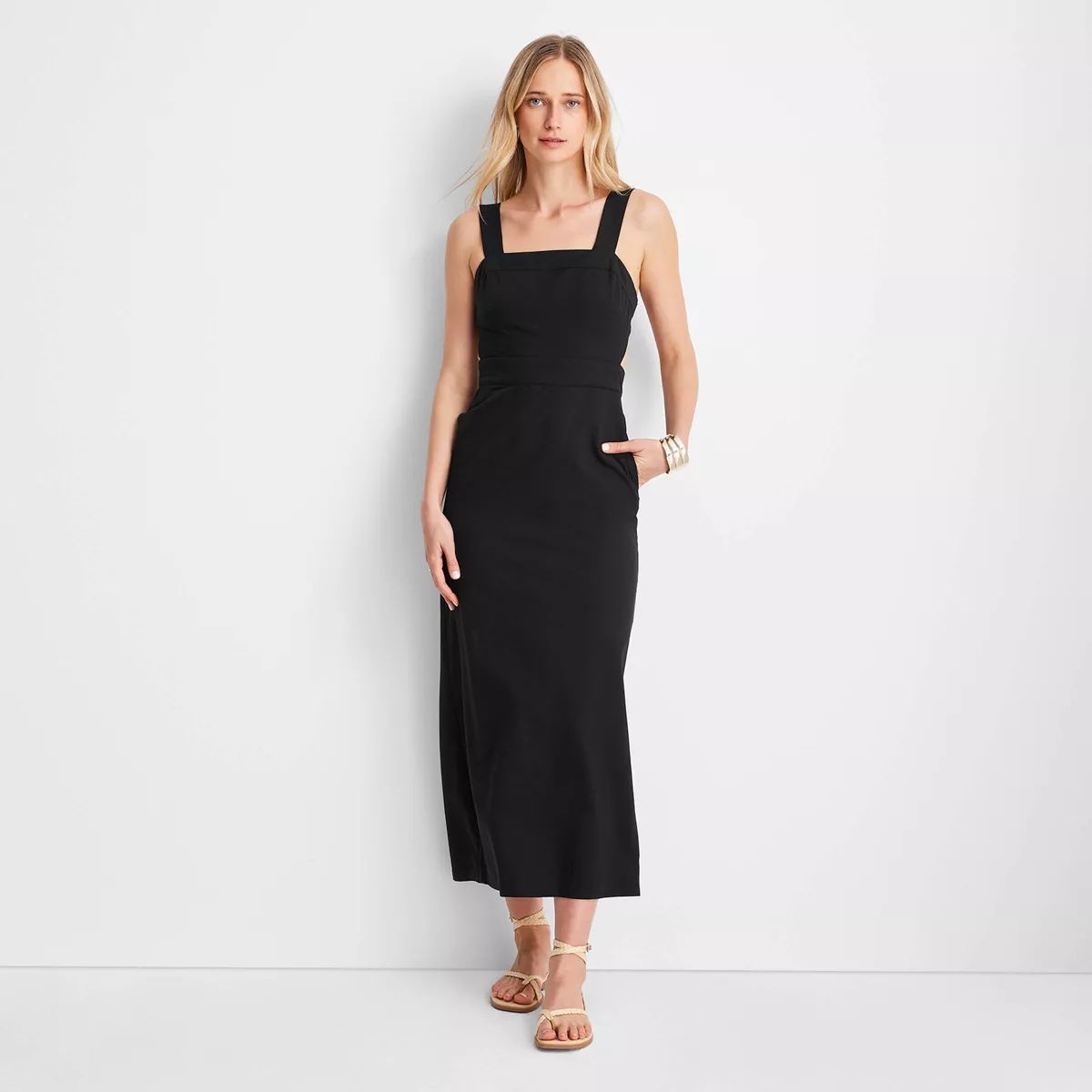 Women's Sleeveless Tie-Back Midi Dress - Future Collective™ with Jenny K. Lopez Black | Target