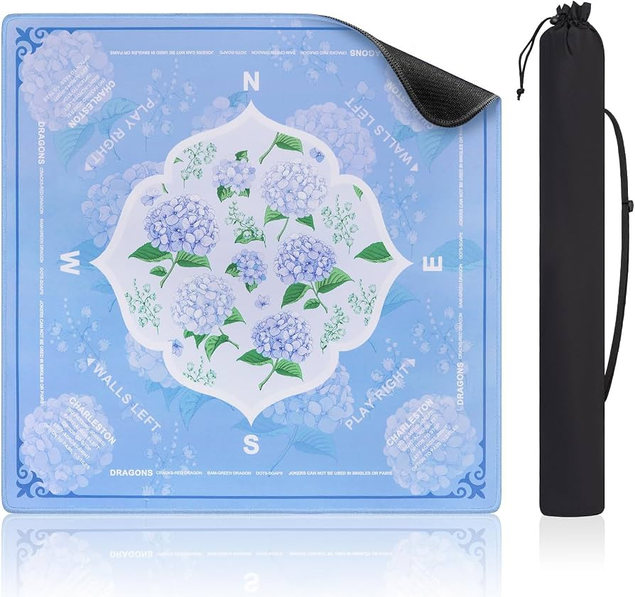 Mahjong Mat with Rule, 32.5" x 32.5" Waterproof Soft Surface Game Mat, Easy Clean Non-Slip & Nois... | Amazon (US)