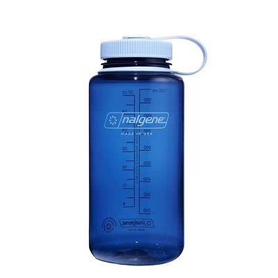 Nalgene 32 fl oz Plastic Wide Mouth Water Bottle - Indigo: Portable Drinkware, Recycled Content | Target