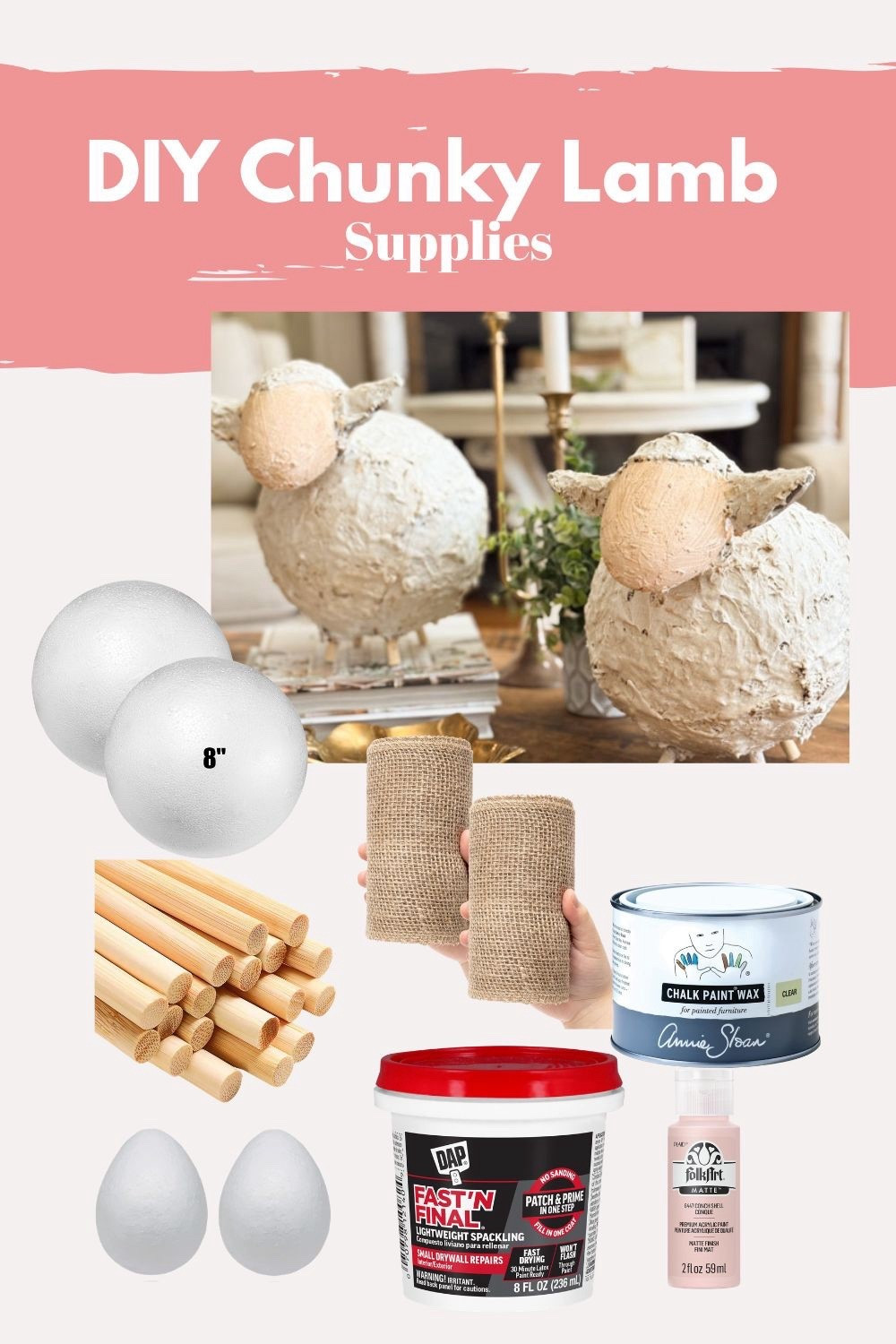 Make these adorable Boutique style lambs for Easter. Here are all the supplies you need. See the tutorial at https://www.thepondsfarmhouse.com/chunky-diy-textured-lamb-tutorial/


#LTKSeasonal #LTKHome