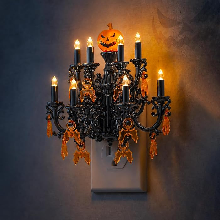 L LOHAS LED Halloween Night Light,Crystal Chandelier Candle Nightlight | Amazon (US)