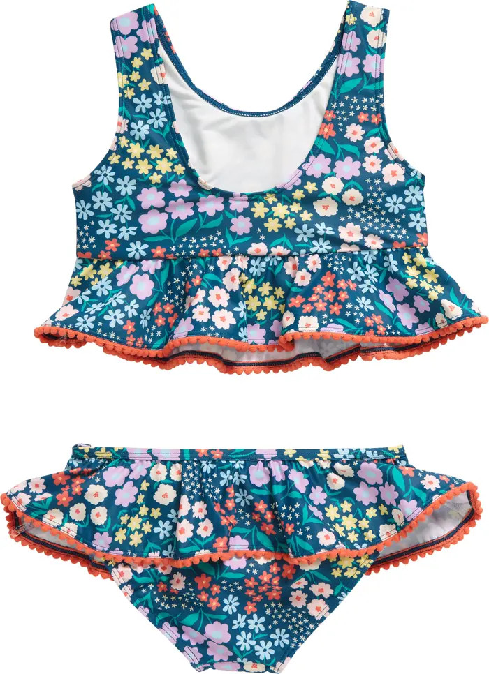 Kids' Ruffle Pompom Two-Piece Swimsuit | Nordstrom