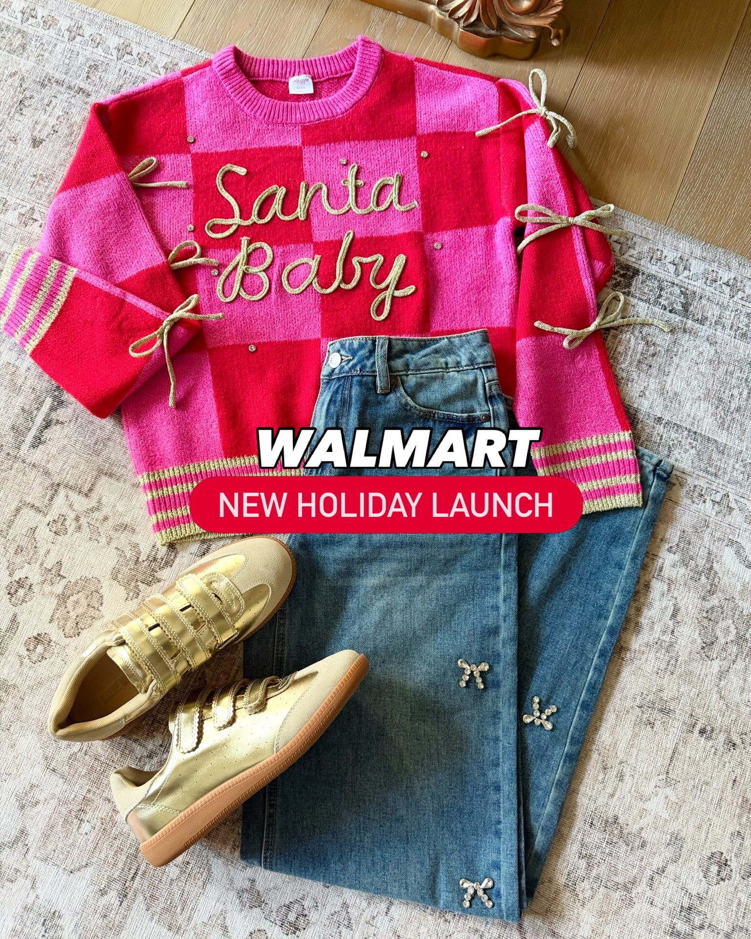 Y’all we found the cutest new @walmart sweater and sparkle jeans! 🛍️Comment OUTFIT LINKS to shop it all! 🌟We linked 15+ more new holiday sweaters from @walmartstyle that are under $25! Don’t wait to check out as they are going to sell out quickly! ☺️ which ones do y’all like best? ❤️

#walmart #walmartfashion #walmartfinds