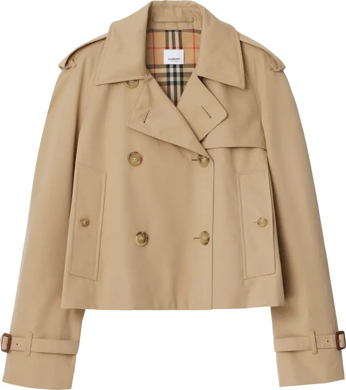 Cropped Gabardine Trench Jacket | Nordstrom